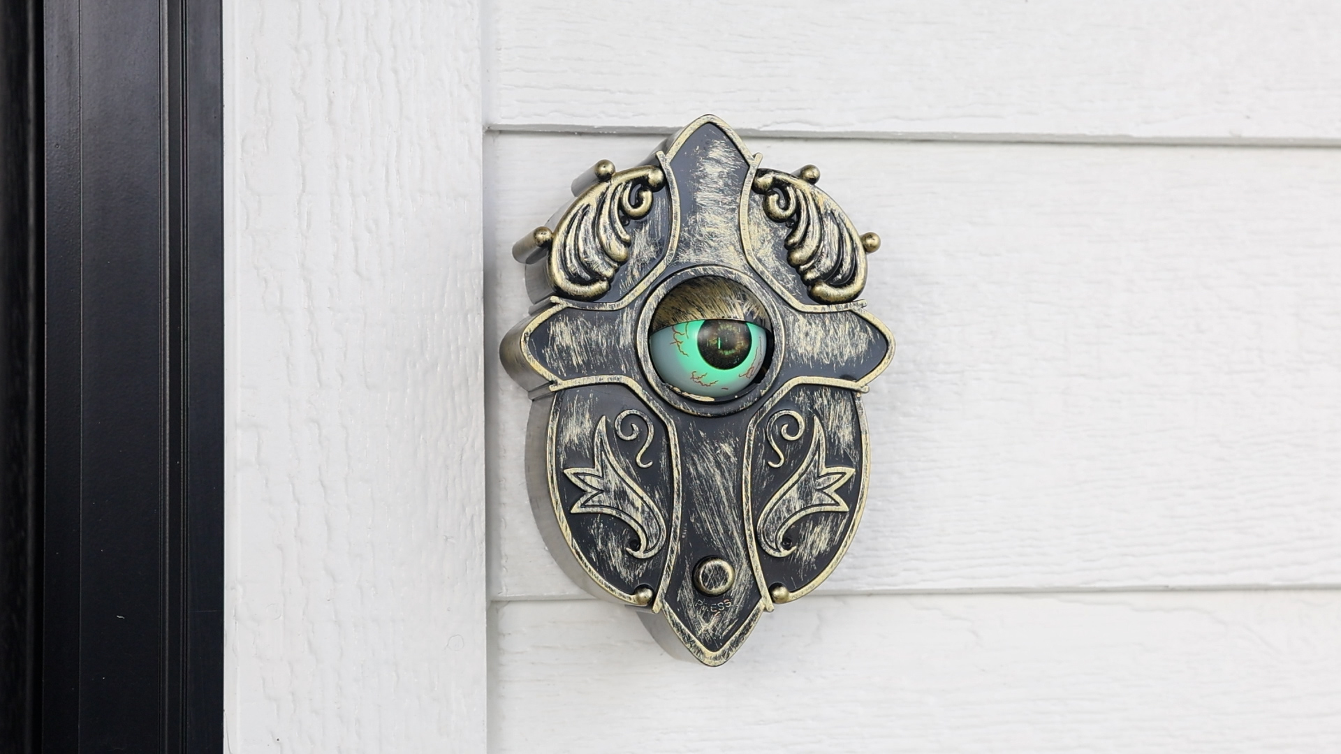 FY94066 Haunted Light Up Doorbell with Eyeball and Sound Decoration